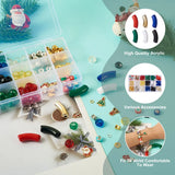 Kissitty Christmas Jewelry Making Kit with Acrylic Beads Enamel Pendants