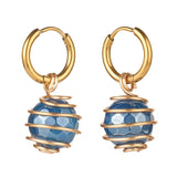 Kissitty 10 Pairs Natural Agate Beads Huggie Hoop Earrings