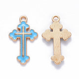 Kissitty 100 Pcs Mixed Light Alloy Enamel Cross Pendants For Necklace Earrings