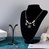 Kissitty 100Pcs Antique Silver Moon Star Tibetan Alloy Pendants Charms