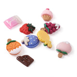 Kissitty 100Pcs 25 Style Strawberry fruit Opaque Resin Cabochons