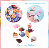 Kissitty 100Pcs 25 Style Strawberry fruit Opaque Resin Cabochons