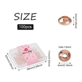 Kissitty 100Pcs Brass Rose Spacer Beads for Jewelry Making