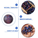 Kissitty 100Pcs Natural Tiger Eye Beads for Bracelets Making