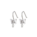 100Pcs Butterfly Brass Earring Hooks DIY Jewelry Findings Gift