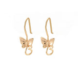 100Pcs Butterfly Brass Earring Hooks DIY Jewelry Findings Gift