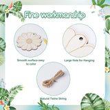 Kissitty 100Pcs Mixed Wood Pendants for Jewelry Making DIY