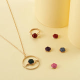Kissitty 100Pcs Mixed Rose Shape Resin Flower Cabochons with Settings