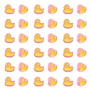 100Pcs Yellow Duck Acrylic Enamel Beads For Jewelry Making