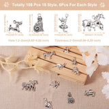 Kissitty 108Pcs Tibetan Style Animal Charms Set for Jewelry Making