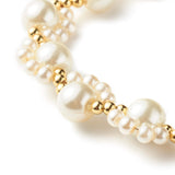 Kissitty 10Pcs Paw Print Glass Pearl Beaded Bracelets Women