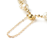 Kissitty 10Pcs Paw Print Glass Pearl Beaded Bracelets Women
