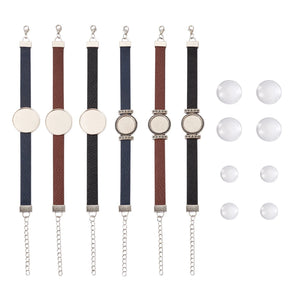 Kissitty DIY Flat Round Link Bracelet Kit 14Pcs
