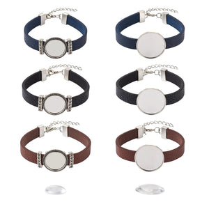 Kissitty DIY Flat Round Link Bracelet Kit 14Pcs