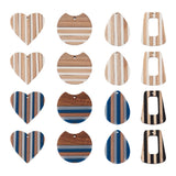Kissitty 16 Pcs Mixed Shape Resin & Wood Pendant Jewelry Making Kit