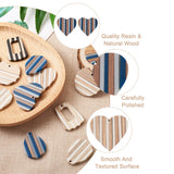 Kissitty 16 Pcs Mixed Shape Resin & Wood Pendant Jewelry Making Kit