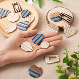 Kissitty 16 Pcs Mixed Shape Resin & Wood Pendant Jewelry Making Kit