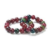 Kissitty Agate Beaded Stretch Bracelets for Women Men 54MM