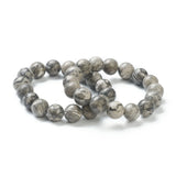 Kissitty Agate Beaded Stretch Bracelets for Women Men 54MM