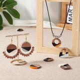 Kissitty Mixed Resin & Walnut Wood Pendants for DIY Jewelry