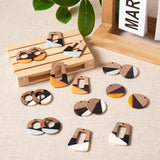 Kissitty Mixed Resin & Walnut Wood Pendants for DIY Jewelry