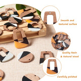 Kissitty Mixed Resin & Walnut Wood Pendants for DIY Jewelry
