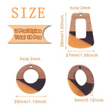 Kissitty Mixed Resin & Walnut Wood Pendants for DIY Jewelry
