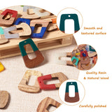 Kissitty 20 Pcs Resin & Walnut Wood Pendants for DIY Jewelry