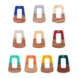 Kissitty 20 Pcs Resin & Walnut Wood Pendants for DIY Jewelry