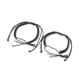 Kissitty 20 Sets Nylon Braided Cord Bracelet Adjustable for Couple Bracelet