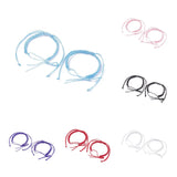 Kissitty 20 Sets Nylon Braided Cord Bracelet Adjustable for Couple Bracelet