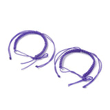 Kissitty 20 Sets Nylon Braided Cord Bracelet Adjustable for Couple Bracelet