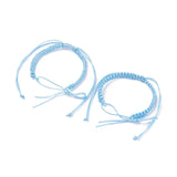 Kissitty 20 Sets Nylon Braided Cord Bracelet Adjustable for Couple Bracelet