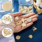Kissitty 20Pcs 10 Style Alloy Pendants Matte Charms For Jewelry Making