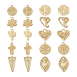 Kissitty 20Pcs 10 Style Alloy Pendants Matte Charms For Jewelry Making