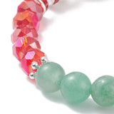 Kissitty 20Pcs Colorful Alloy Tree Glass Charm Christmas Bracelet