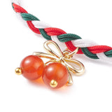 Kissitty 25Pcs Colorful Round Stone Beaded Bracelet with Clasp for Women Gift