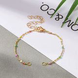 Kissitty 25Pcs Mixed Brass Chains Enamel Bracelet for Jewelry Making