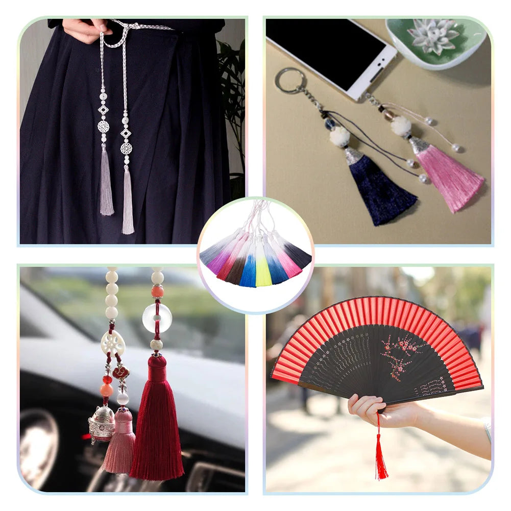 Kissitty 27 Pcs Mixed Polyester Tassel Pendants for DIY Gift