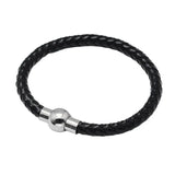 Kissitty Braided Leather Cord Bracelets With Brass Clasps
