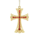 Kissitty Alloy Rhinestone Cross Pendants for Jewelry Making