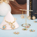 Kissitty 30Pcs Mixed Sun Shape Mermaid Fish Dragon Scale Alloy Plastic Pendants