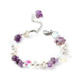 Mixed Stone Chip Beaded Bracelets Set For Women