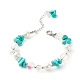 Mixed Stone Chip Beaded Bracelets Set For Women