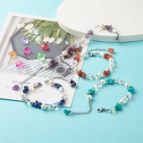 Mixed Stone Chip Beaded Bracelets Set For Women