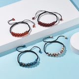 Kissitty Natural Stone Adjustable Bracelets Mix Bead Jewelry Findings