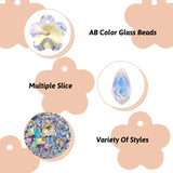 Kissitty 400Pcs Mixed Glass Beads Charms DIY Jewelry Findings Kit