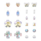 Kissitty 400Pcs Mixed Glass Beads Charms DIY Jewelry Findings Kit
