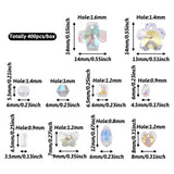 Kissitty 400Pcs Mixed Glass Beads Charms DIY Jewelry Findings Kit