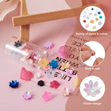 Kissitty Mixed Flower Acrylic Bead Caps for Jewelry Making